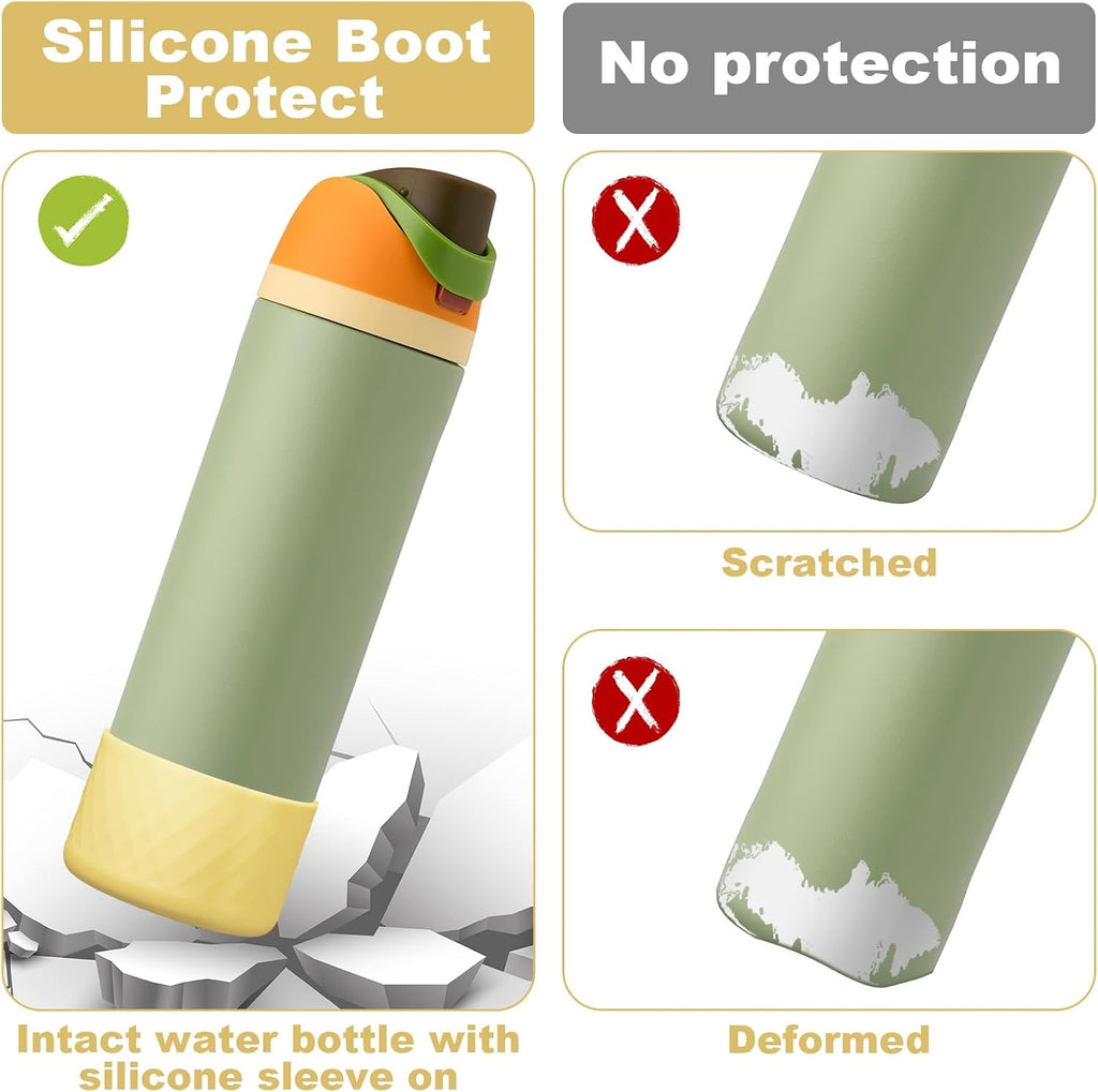 Owala Silicone Water Bottle Boot - 2PCS Anti-Slip Protective Sleeve for 24oz, 32oz, 40oz Bottles