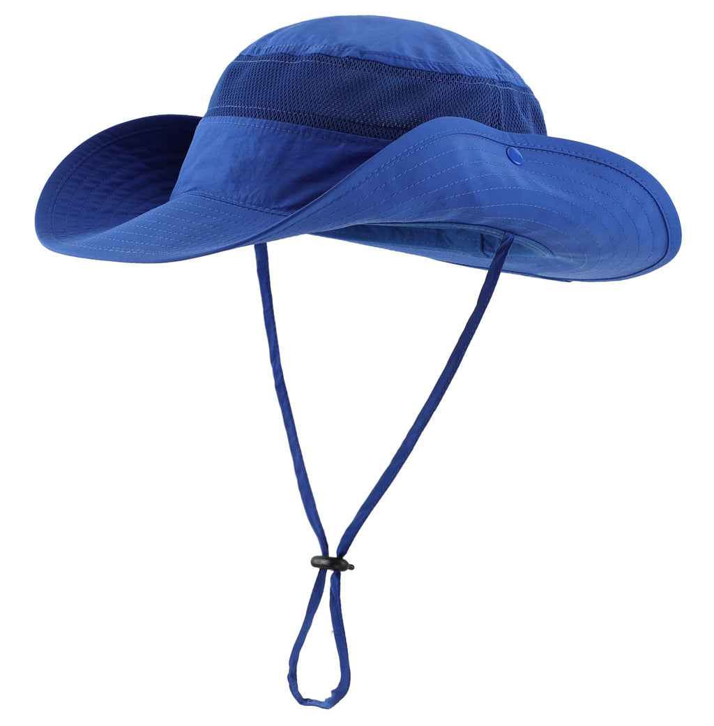 Connectyle Wide Brim Bucket Hat for Men Women UV Sun Protection Hat for Fishing Hiking Gardening Summer Beach Hats Royal Blue