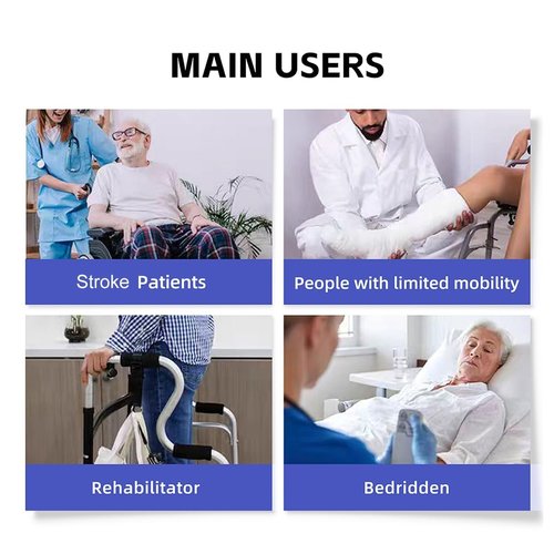 Stretch Bands for Exercise – Leg Stretching Strap for Physical Therapy, Hands-Free/Manual Options for Elderly Rehabilitation Bedridden Patients Lower Limb Myasthenia (2 Feet+Waist Belt)