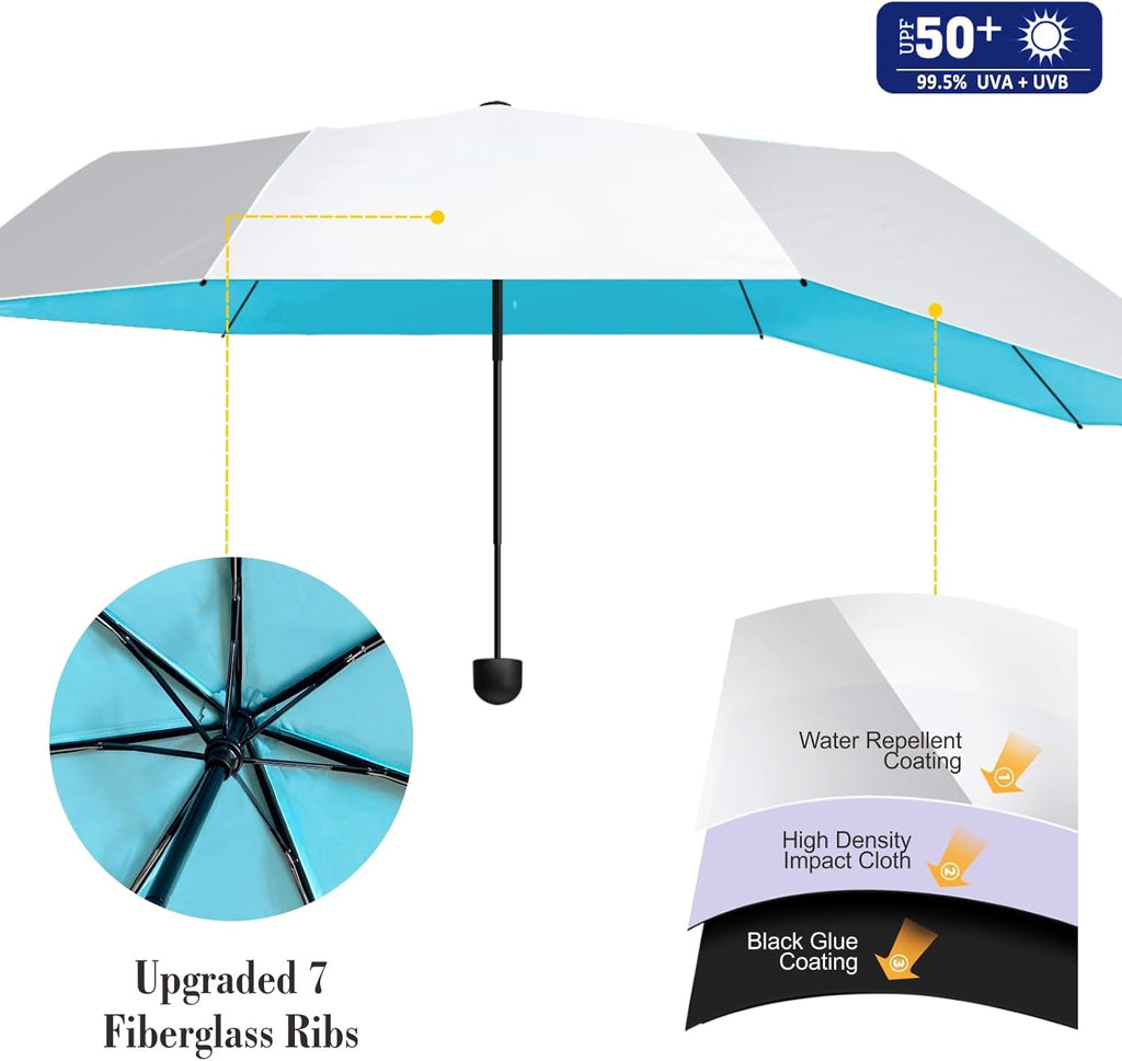 Upf 50+ Chair Umbrella - Portable Sun Shade With Secure Clamp & 360-Degree Swivel For Ultimate Protection