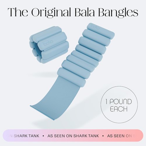 Bala Bangles Adjustable Wrist & Ankle Weights - Soft Silicone for Pilates, Yoga & Home Workouts