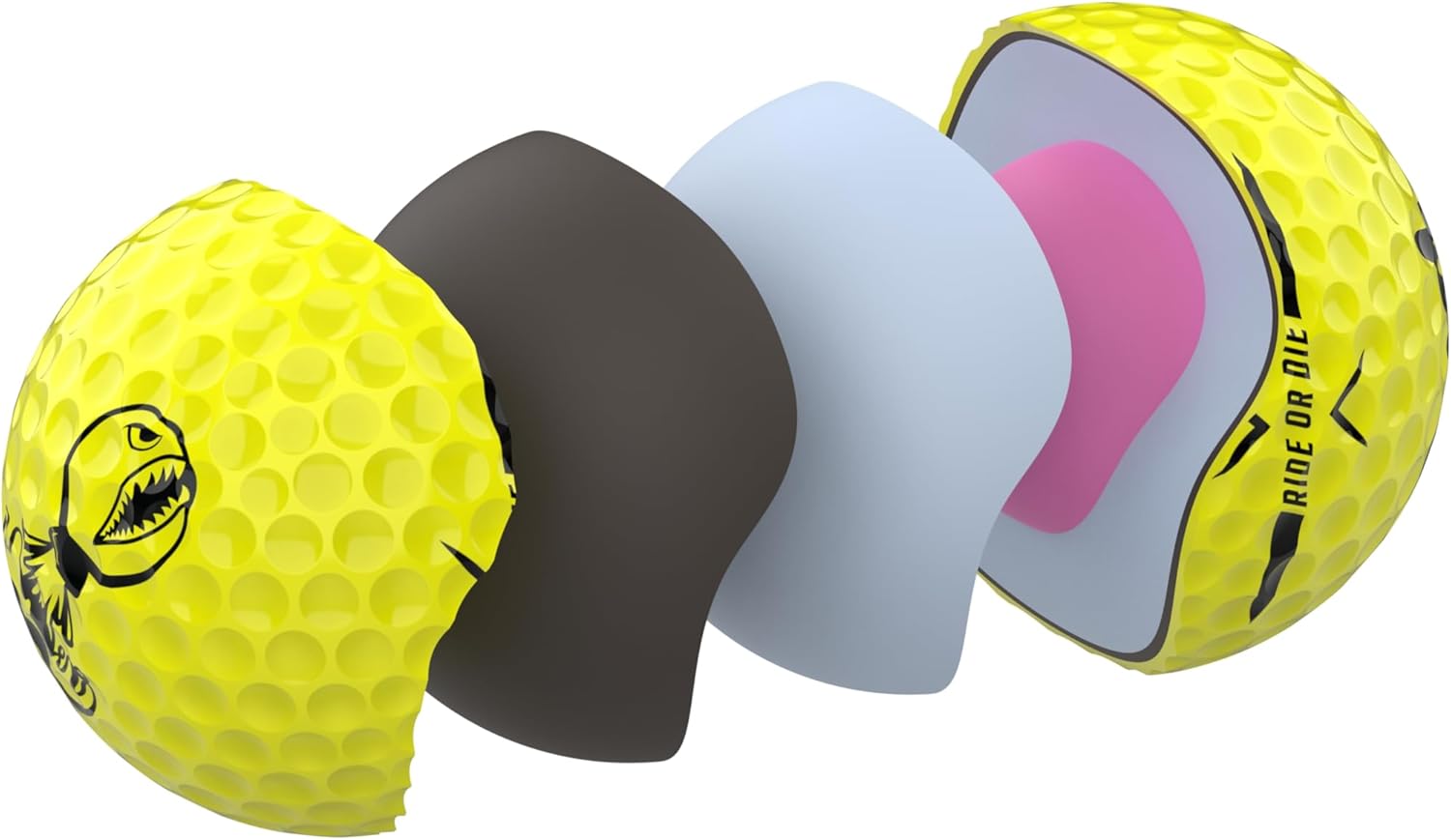 P*ss Missile Golf Balls - 4-Piece Design with Surlyn Cover for Lower Spin & Better Trajectory