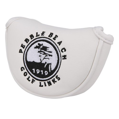 OGECLF 1pc Golf Club Mid/Small Mallet Putter Head Cover for Center Shaft Putters Center Shaft Mid Mallet Cover with Magnetic Closure (White)