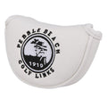 OGECLF 1pc Golf Club Mid/Small Mallet Putter Head Cover for Center Shaft Putters Center Shaft Mid Mallet Cover with Magnetic Closure (White)