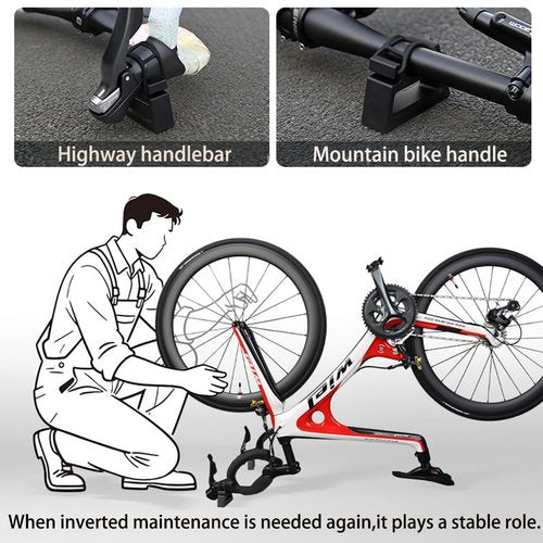 CHENSHUO Bicycle Repair Handlebar Braket,Bicycle Repair Stand Handlebar Stabilizer,Bike Handlebars Jack Stands,Fits 1.14 to 1.33in,2 Pieces. Black