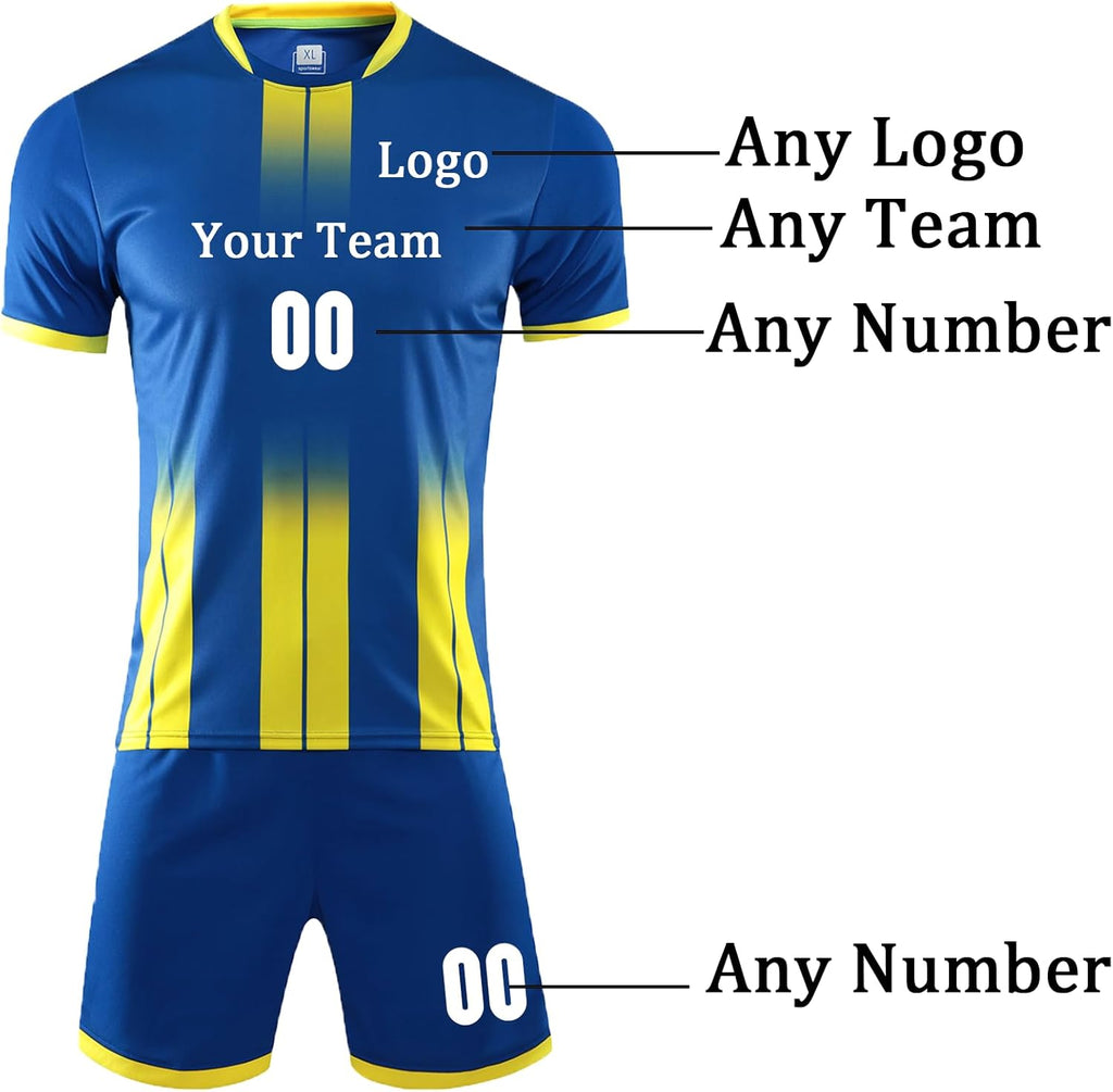 Skiennix Custom Soccer Jersey - Personalized Team Uniforms with Name & Number | Youth & Men Sizes