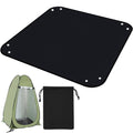 QTRQTR Outdoor Camping Shower Mat, 39.4" Portable Shower Pan, Simple Version Foldable Floor Mat for Camp Hiking Beach Changing Tent, Prevent Dirtying & Feet Protect, Not Included Tent