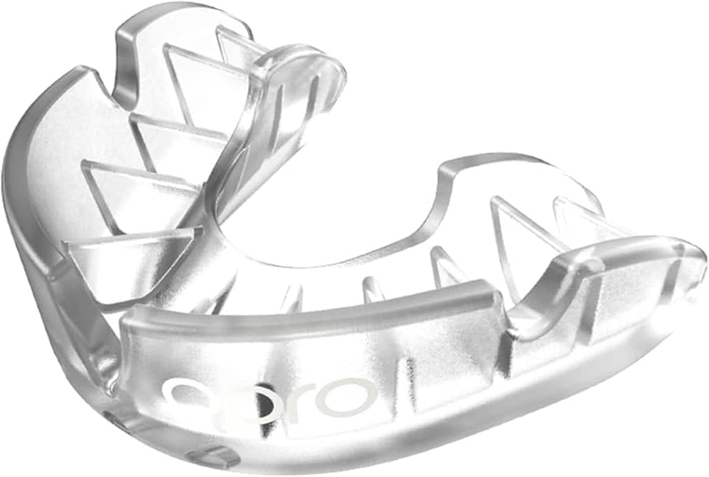 OPRO Silver Level Mouthguard - Revolutionary Fitting Technology for Sports | Youth Size, Clear