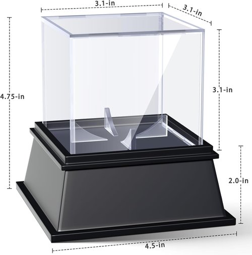 KKU Baseball Display Case - UV Protected Acrylic Holder for Official Size Balls | 2 Pack
