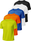 Skiennix Men's Quick-Dry Athletic T-Shirt - 5 Pack for Running & Gym Workouts | Short Sleeve Tees