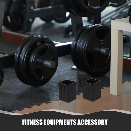 Mipcase 4Pcs Square Tube Inserts for Fitness Equipment: Plastic Hollow Tube Bushing for Exercise Machines Reduce Wobble, Enhancing Stability & Safety (1.89 Inch, Black)