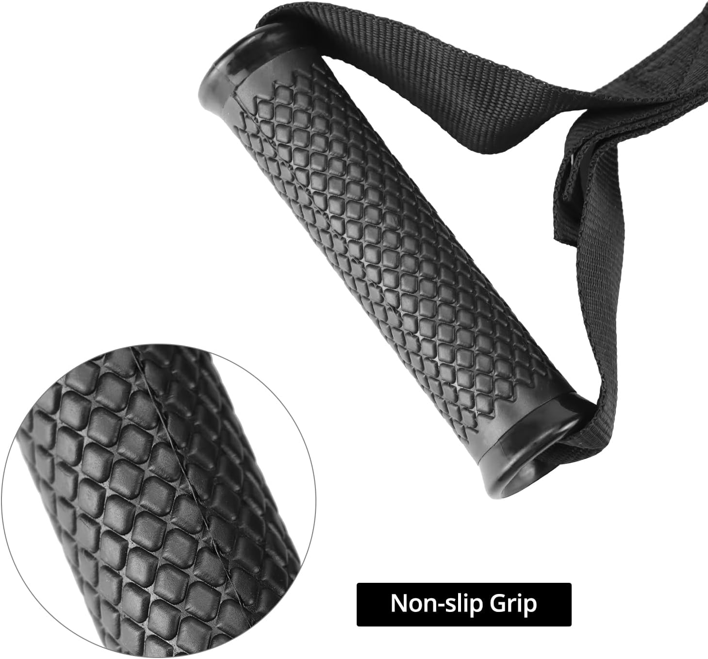 QWORK Fitness Metal Gym Handles - Heavy-Duty Adjustable D-Ring Buckles for Pulley Systems | Ideal for Biceps, Triceps, and Shoulder Workouts