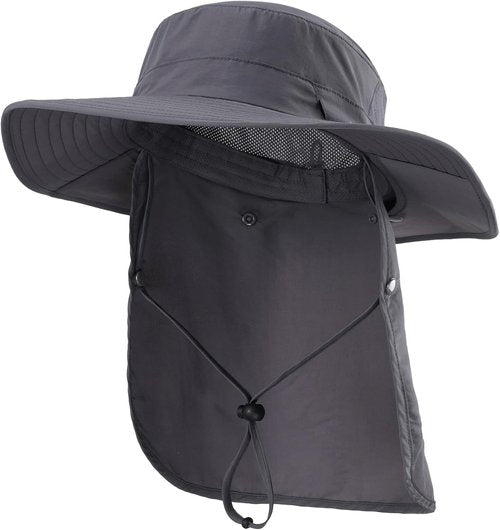 Home Prefer UPF 50+ Sun Hat - Wide Brim Fishing Hat with Neck Flap for Ultimate UV Protection