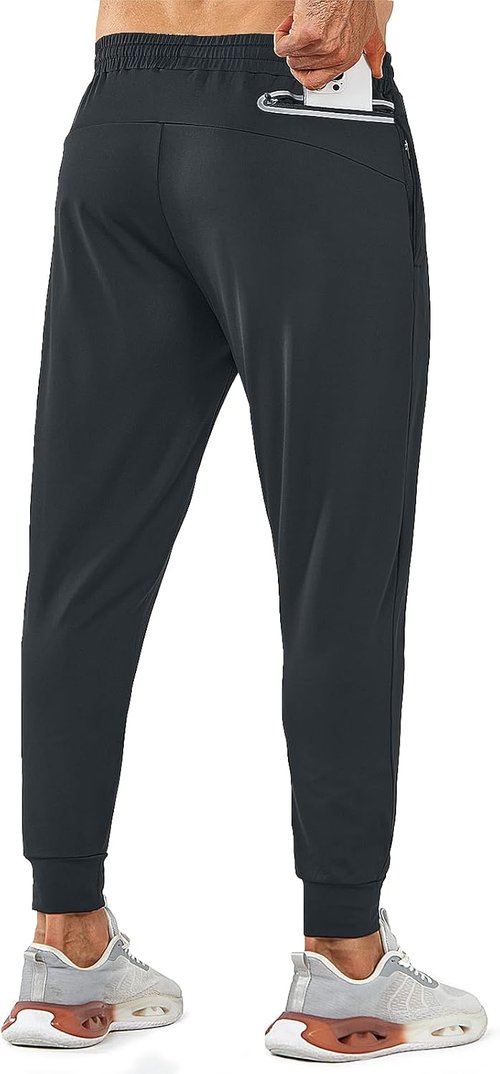 NORTHYARD Men's Joggers - Lightweight Athletic Pants with Zipper Pockets for Running & Workouts