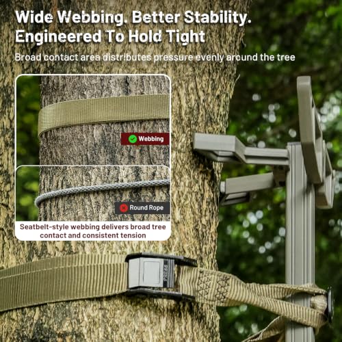 EZshoot Aluminum Climbing Sticks for Hunting, Portable Tree Stand Steps