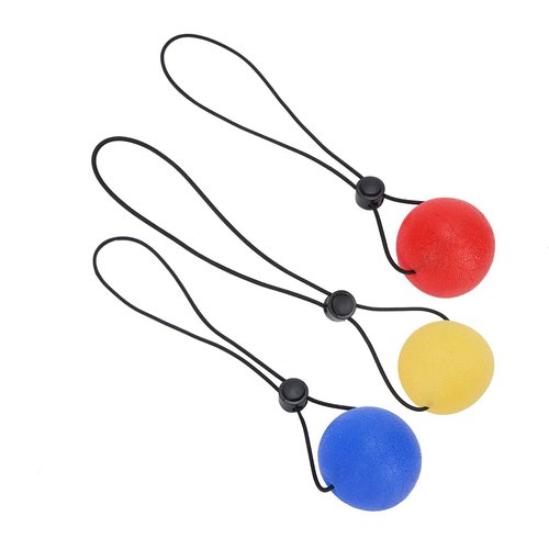 3 Pieces Secure Stress Balls on a String, Climbing Ball Hand Training Device, Hand Exercise Strengthening Rehabilitation