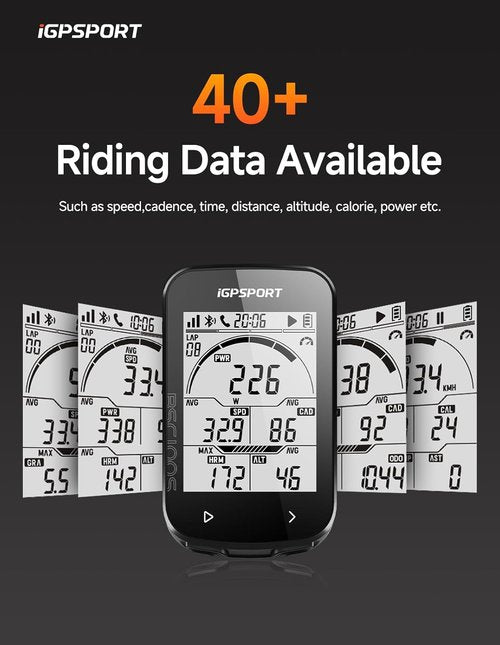 iGPSPORT BSC100S GPS Bike Computer - Wireless 2.6'' LCD Display | 40H Rechargeable & Waterproof