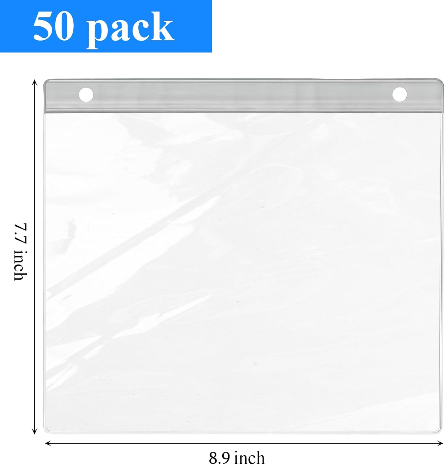 Yarlung Race Bib Holder Sleeves - 50 Pack Clear Vinyl Protectors for Runners & Athletes