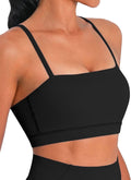 Sunzel Women's Sports Bra - Buttery Soft Wireless Crop Top with Adjustable Straps | Padded Yoga Bra for Low Impact Workouts