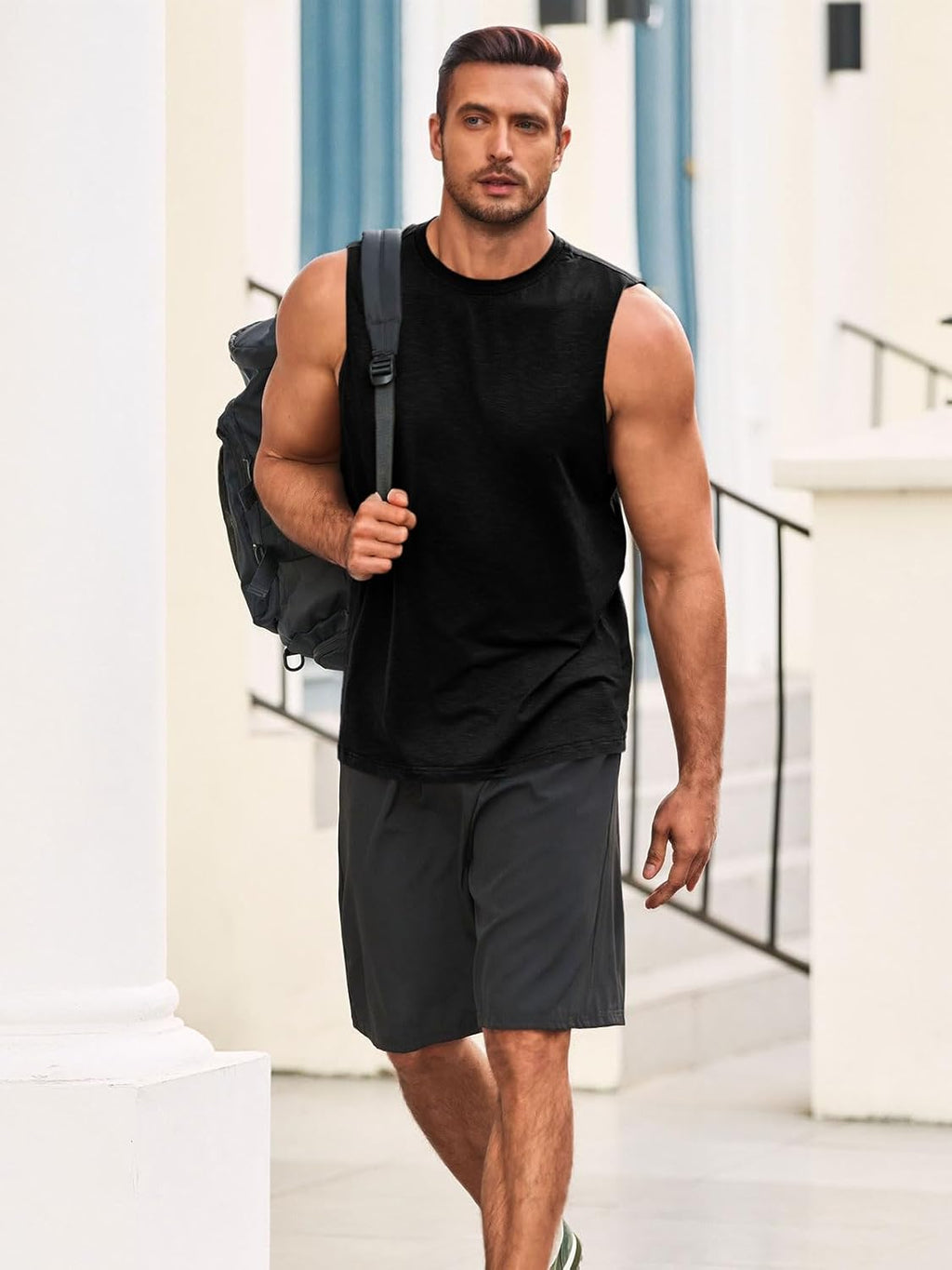 Runcati Men's Sleeveless Tank Top - Athletic Muscle Shirt for Summer Workouts | Casual Beach Wear