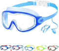 Skiennix Kids Swim Goggles - Wide View Anti-Fog & Leakproof Design | Adjustable Strap & Nose Cover