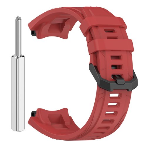 XINGMALY Replacement Compatible with Amazfit T-Rex 3 Bands, Texture Sport Replacement Soft Flexible Silicone Sweat Resistant Band Strap Wristband for Amazfit T-Rex 3 Smart Watch (White,Red,Black)