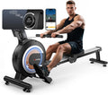 Wenoker Magnetic Rower Machine - App-Supported, 350 LB Capacity | Smooth & Quiet with LCD Monitor
