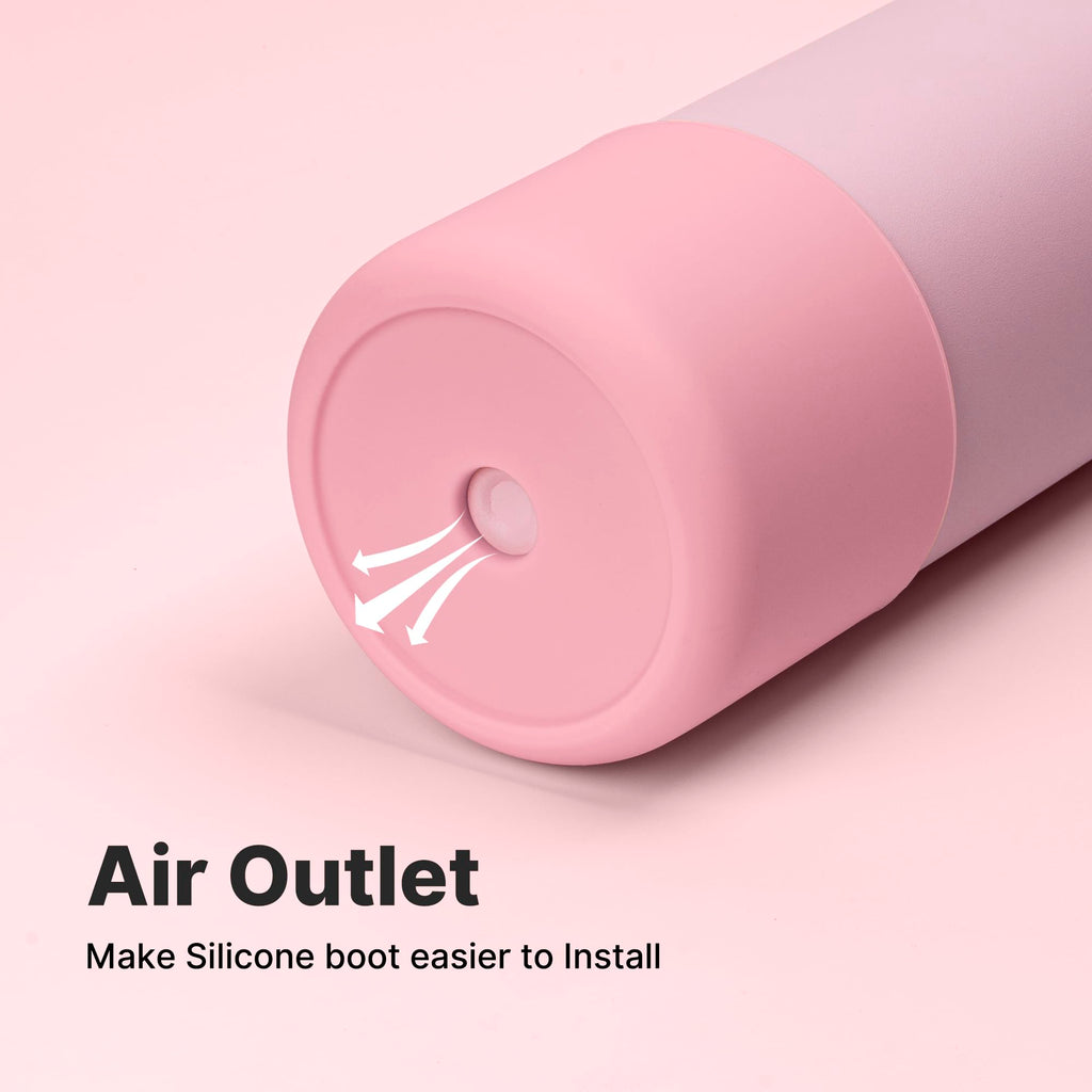 Diumepo Silicone Water Bottle Boot for Owala 14/16oz, Anti-Slip Protective Sleeve Bottom Bumper Protector for Owala 12 oz Tumbler, Flip 14 oz and FreeSip 16 oz Water Bottle (Light Pink)