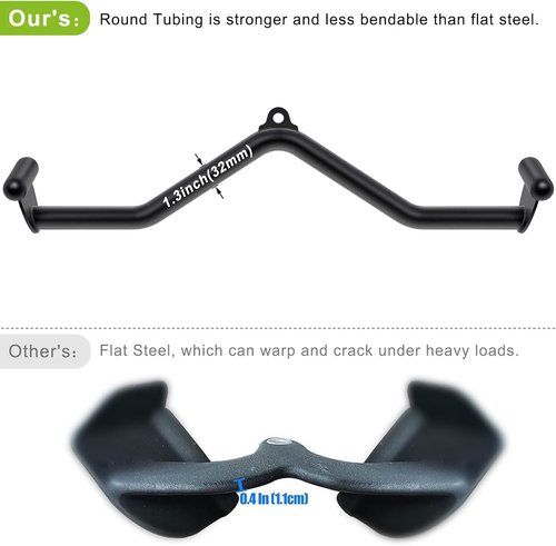 Kipika LAT Pull Down Bars - Cable Machine Attachment Set for Back Strength Training | 5 Sizes Available
