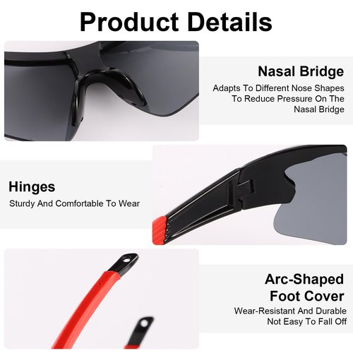 ANLIOTO 4 Pack Youth Baseball Sunglasses for Men Women, Lightweigh UV Protection Sports Sun Glasses for Cycling Running Fishing