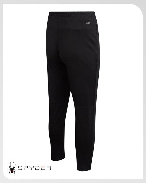 Spyder Mens Jogger Pants - Tech Fleece Joggers with Double Bonded Zip Pockets - Lightweight Active Sweatpants for Men, Size Medium, Deep Black