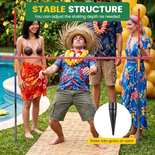 Heavy Duty Metal Limbo Game Set for Outdoor Lawn & Beach Parties