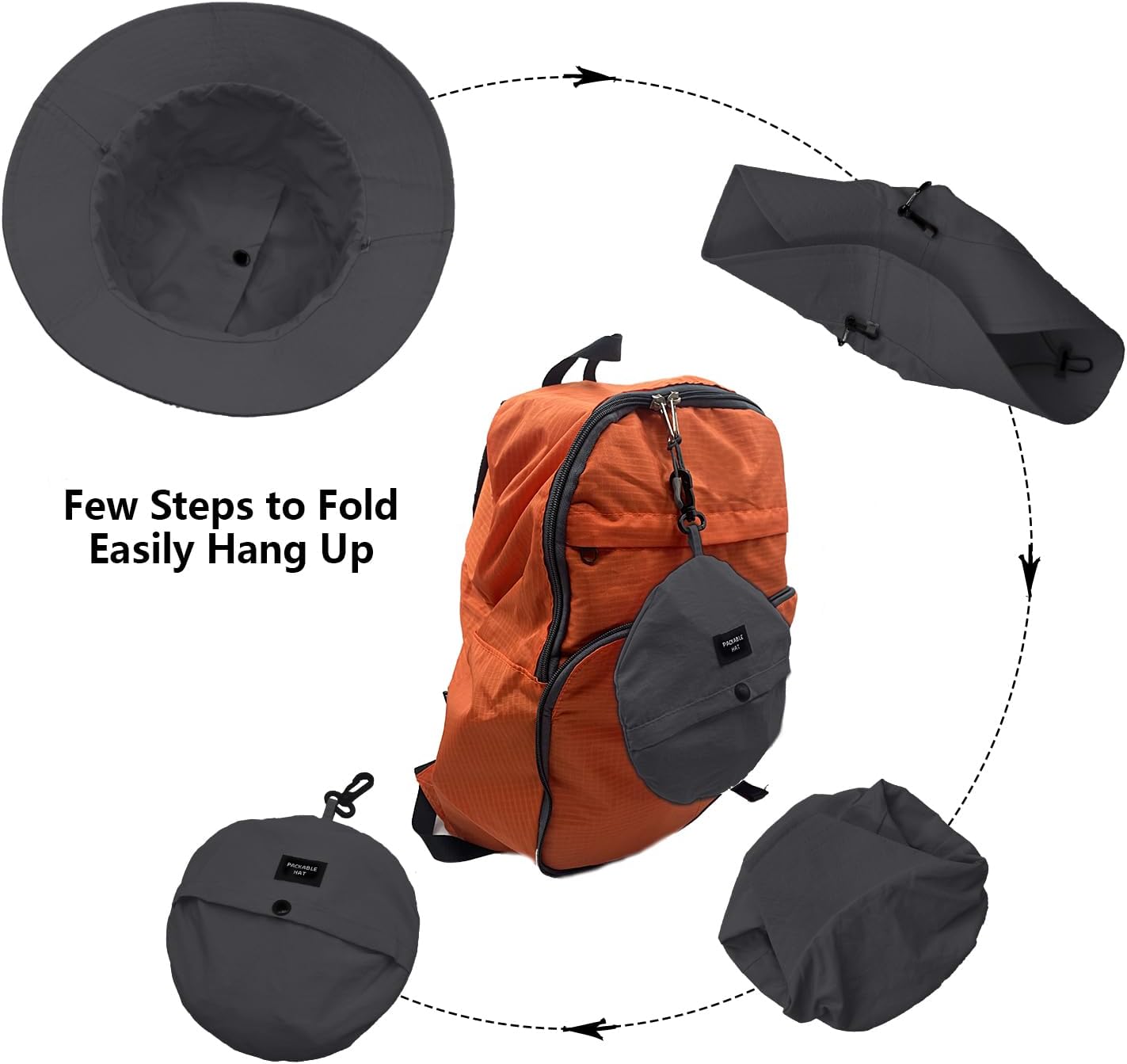 Woogwin Waterproof Bucket Rain Hat - Quick Dry Packable Boonie Hat with UV Protection | Ideal for Safari