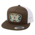 Aztec Jango Brown/White Adjustable Snapback Hat - Unisex Trucker Style