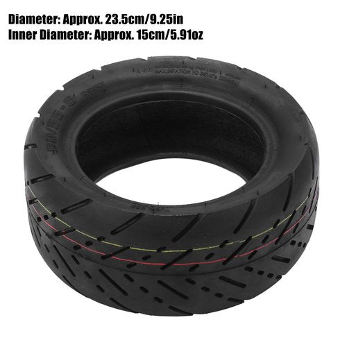 Vacuum Tubeless Electric Scooter Tire, 90/55-6 Premium Rubber Replacement Wheel, Shock Easy Install