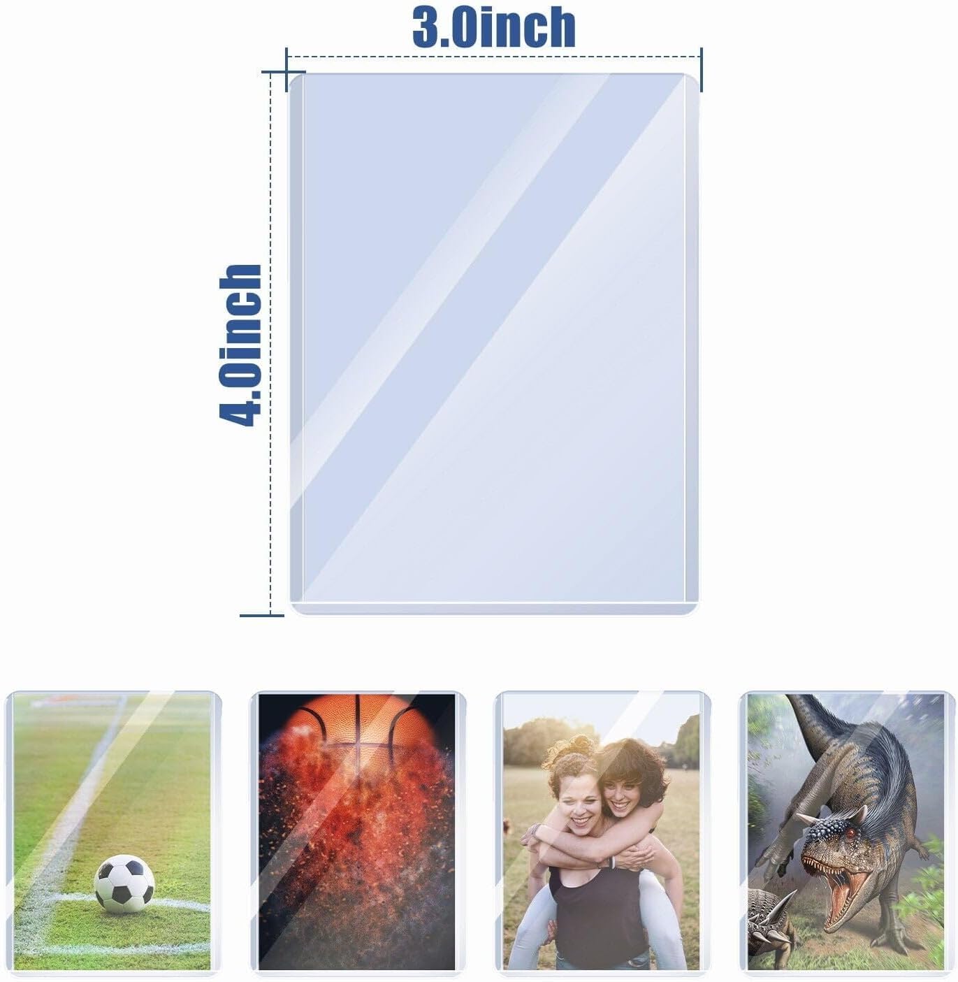 Skiennix 200 Pack Top Loaders for Cards - 35pt Premium Hard Plastic Protectors | Ideal for Trading & Collectibles