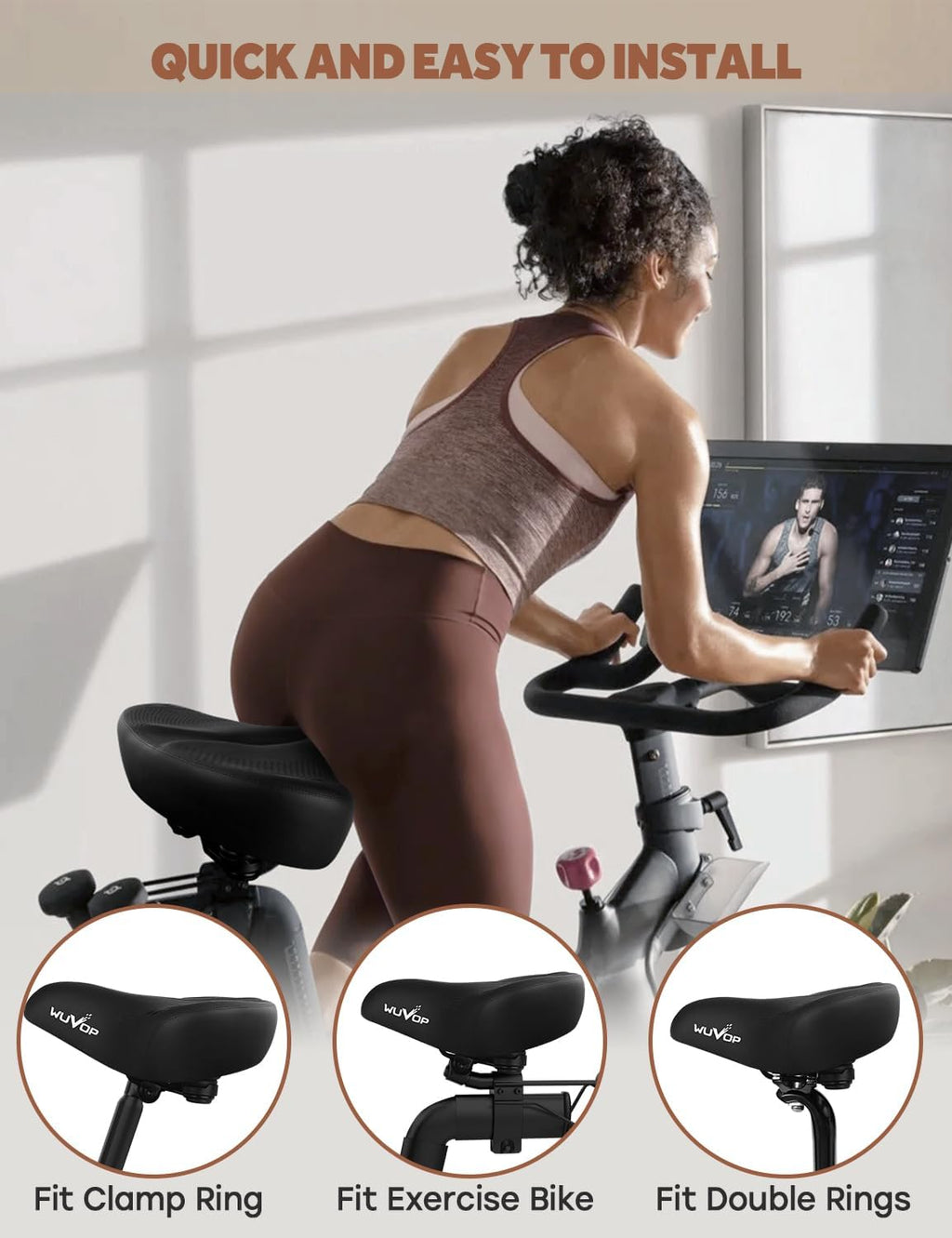 Peloton Extra Oversized Bike Seat Cushion - Comfortable Replacement Saddle for Men & Women | Compatible with Peloton & Cruiser Bikes