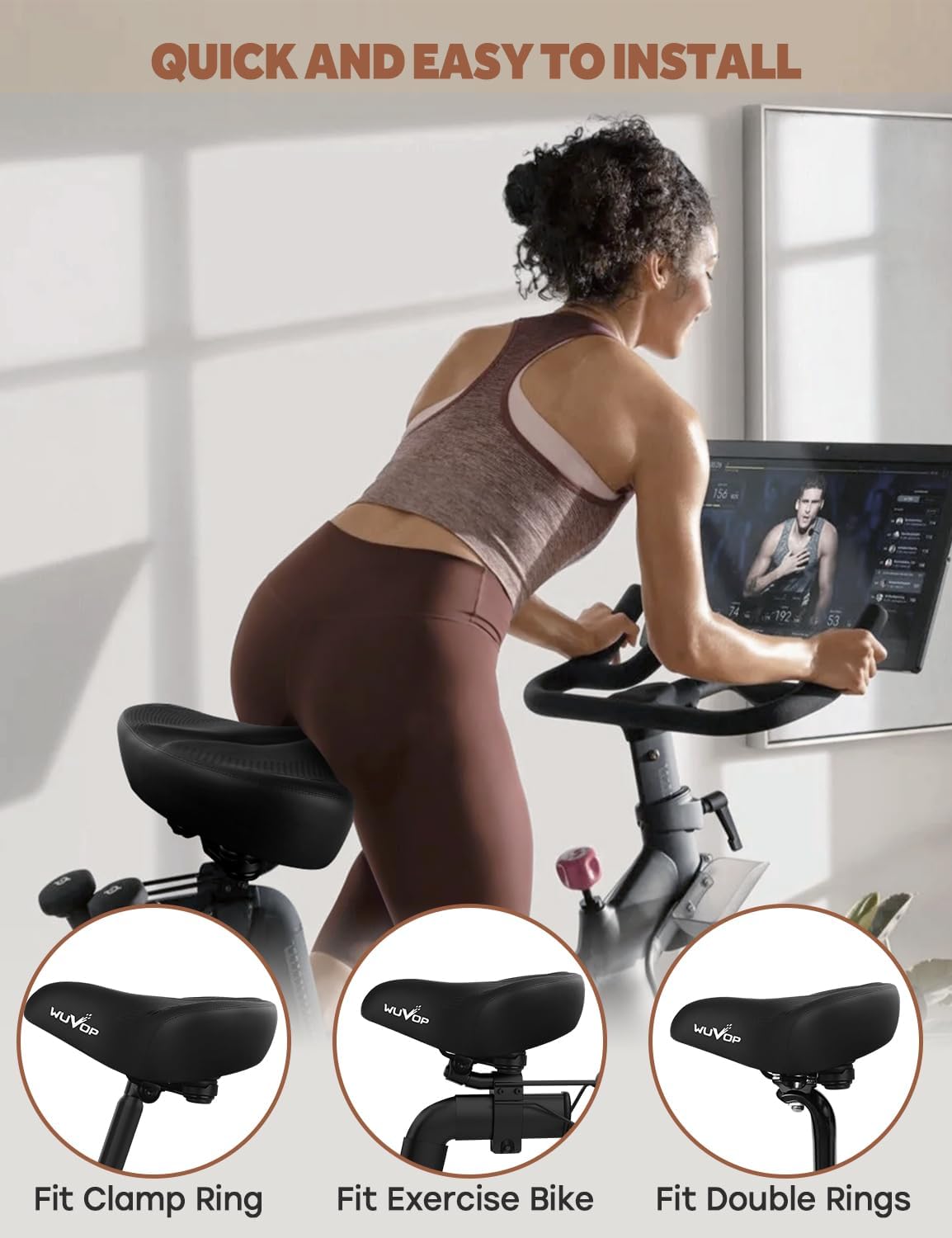 Peloton Extra Oversized Bike Seat Cushion - Comfortable Replacement Saddle for Men & Women | Compatible with Peloton & Cruiser Bikes