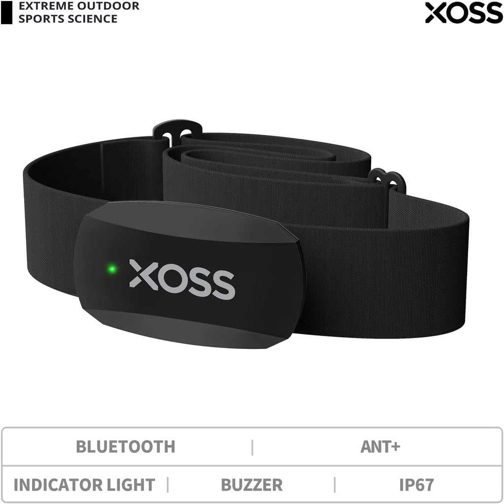 XOSS X2 Chest Strap Heart Rate Monitor Bluetooth 4.0, IP67 Waterproof Heart Rate Tracker Sensor, Wireless Heart Rate with Chest Strap Health Accessories