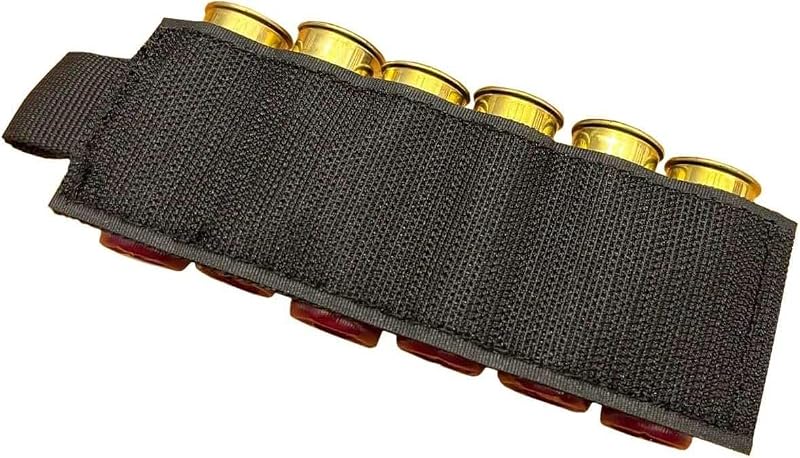 Mizugiwa 4 Packs 6-Round Shotgun Shell Carrier Buttstock Holder — Black (6 Rounds Each)