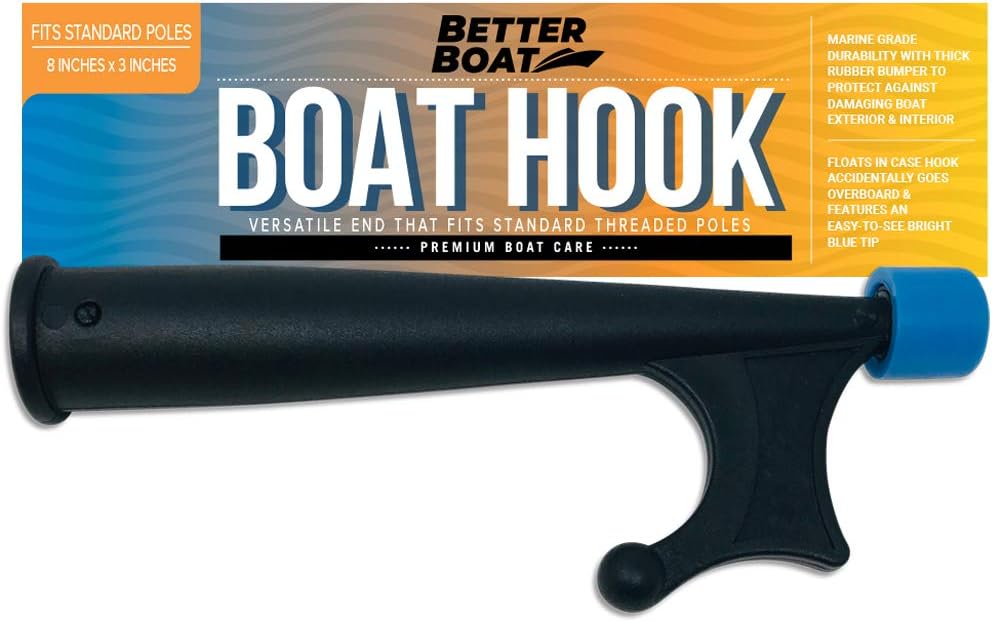 Skiennix Telescoping Boat Hook Pole - Durable Docking Stick with 3/4" Thread Screw End | Marine Boating Accessory