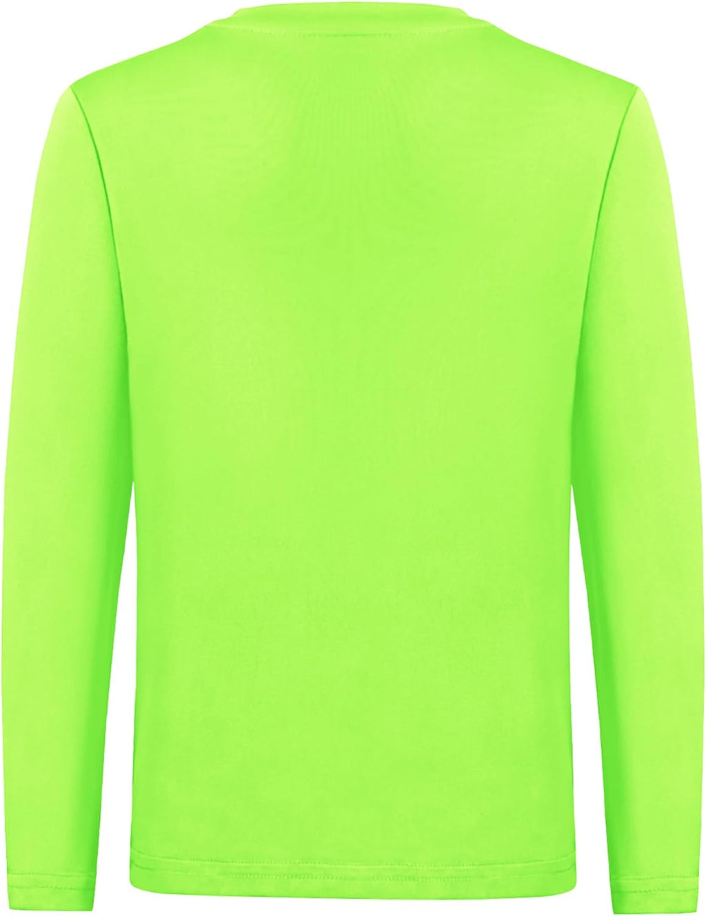QBK Youth Neon Rash Guard - UPF 50+ V-Neck Long Sleeve Athletic Shirt for Kids