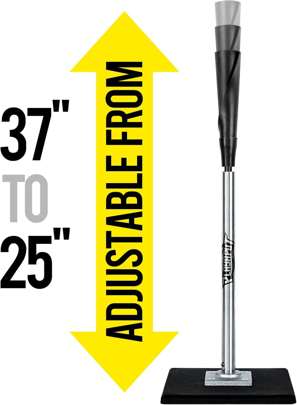 PLAYAPUT Portable Baseball Batting Tee - Height Adjustable 25-37 Inches | Easy Transport & Durable Design for All Ages