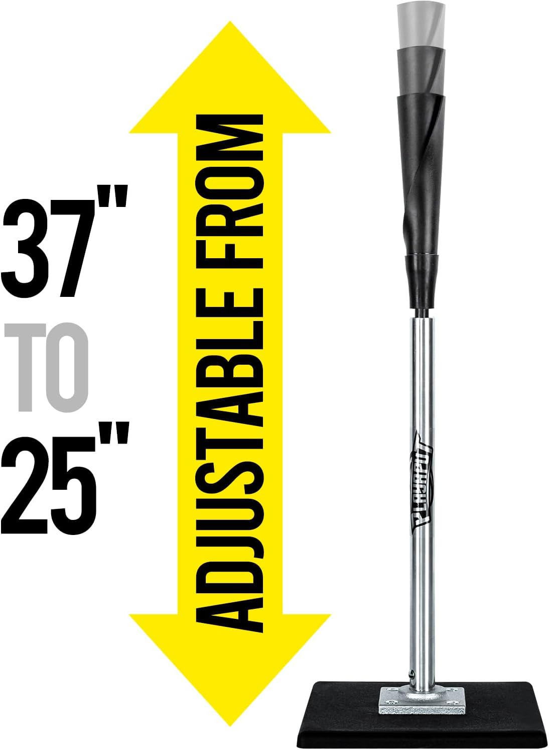 PLAYAPUT Portable Baseball Batting Tee - Height Adjustable 25-37 Inches | Easy Transport & Durable Design for All Ages