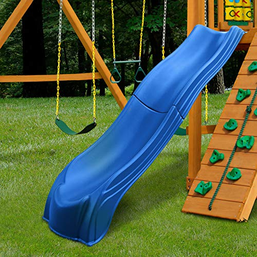 Wave Slide for 4-5 Foot Decks - Blue Plastic Playground Slide for Kids