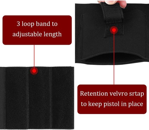 Accmor Ankle Holster - Elastic Concealed Carry Leg Holster with Magazine Pocket for Men & Women
