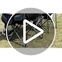 Twin Pack Oversized Folding Camping Chairs Support 450 LBS Blue - Portable Outdoor Seating