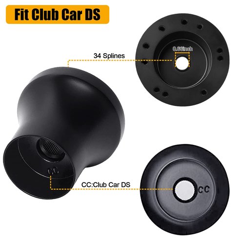 Club Car DS Steering Wheel Adapter and Golf Cart Steering Wheel