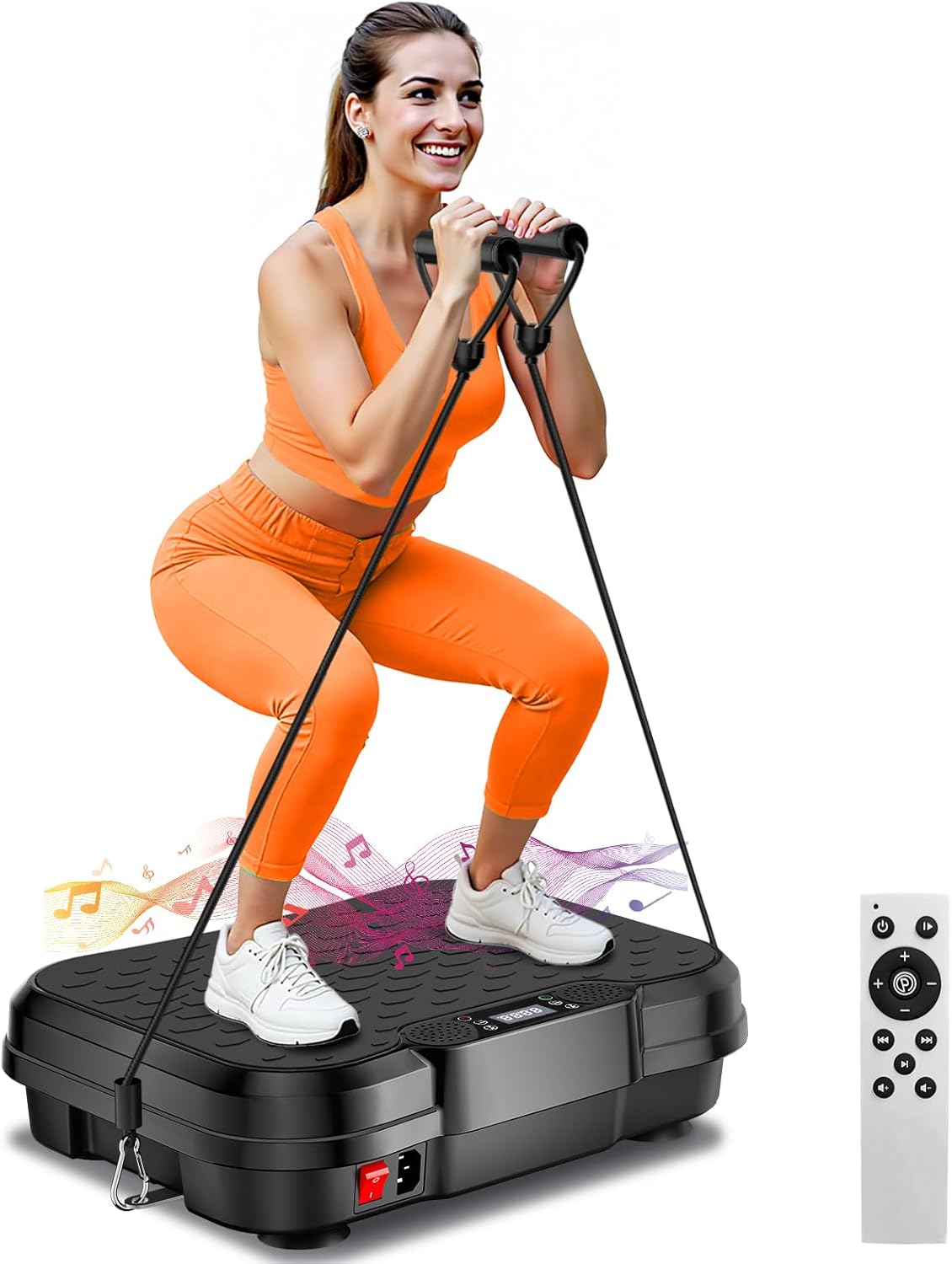 Skiennix Vibration Plate Exercise Machine - 250 Adjustable Speeds for Lymphatic Drainage | Supports 450 Lbs