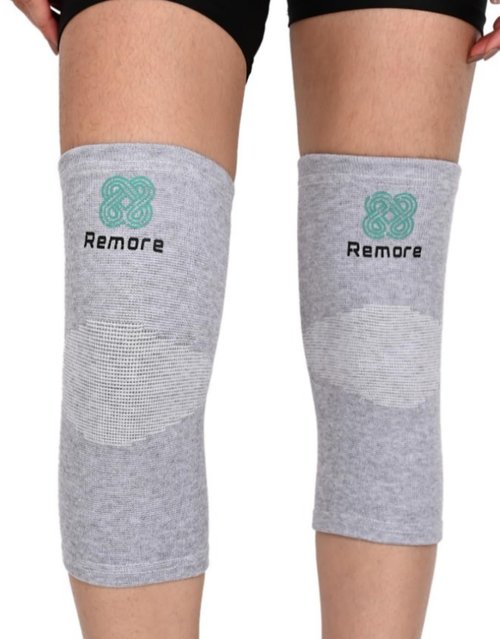 Remore Bamboo Charcoal Knee Sleeve - Bamboo Compression Knee Sleeve for Men and Women Meniscus Tear, Sports, Joint Pain Relief, Injury Recovery - Elastic Warm Knee Brace for Arthritis (45-51cm Thigh) (Large)